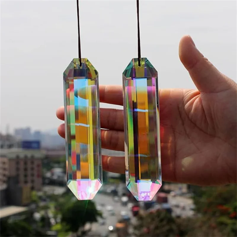 

2 шт., подвеска-призма «Ловец солнца», хрустальная Радуга, производство, подвесное украшение для сада, украшение для дома, сада