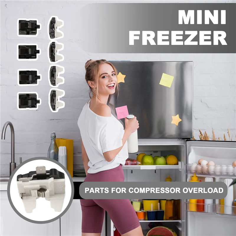 

AY03-QP2-4.7 PTC Starter Relay 1 Pin Refrigerator Starter Relay And 6750C-0005P Refrigerator Overload Protector Kits