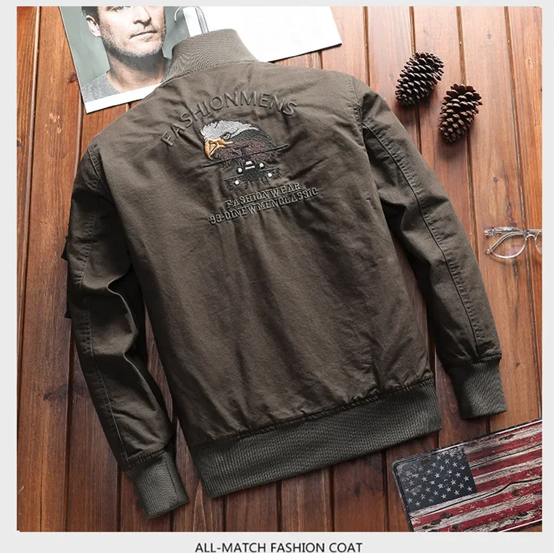 Maidangdi American Military Coat Frühling und Herbst dünne Herren Arbeits kleidung europäischen und amerikanischen Trend lose übergroße gewaschene Jacke