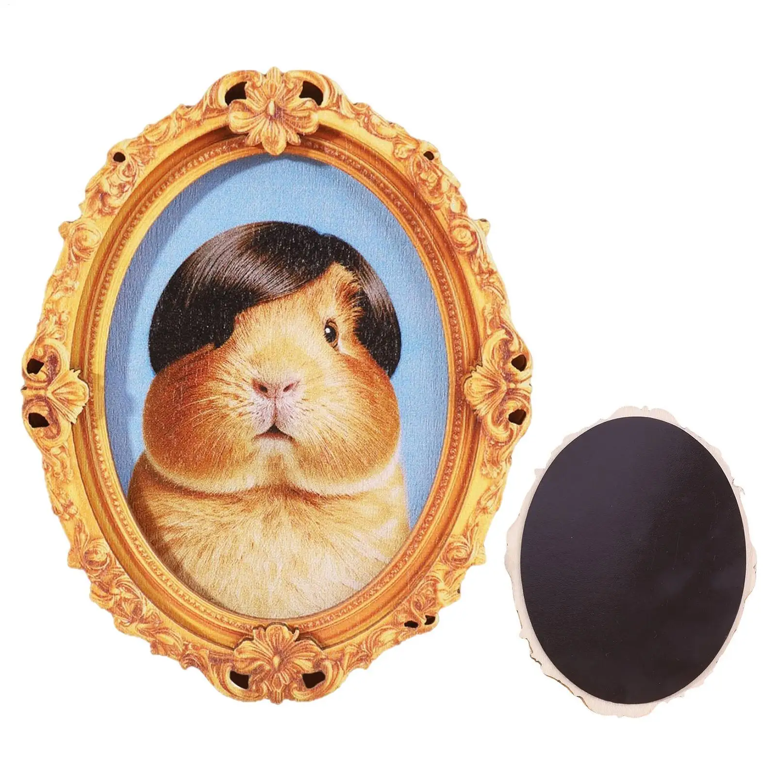 Cute Fridge Magnets Animal Print Locker Decor Vintage Carved Wooden Frame Guinea Pig Kitchen Refrigerator Magnetic stickers