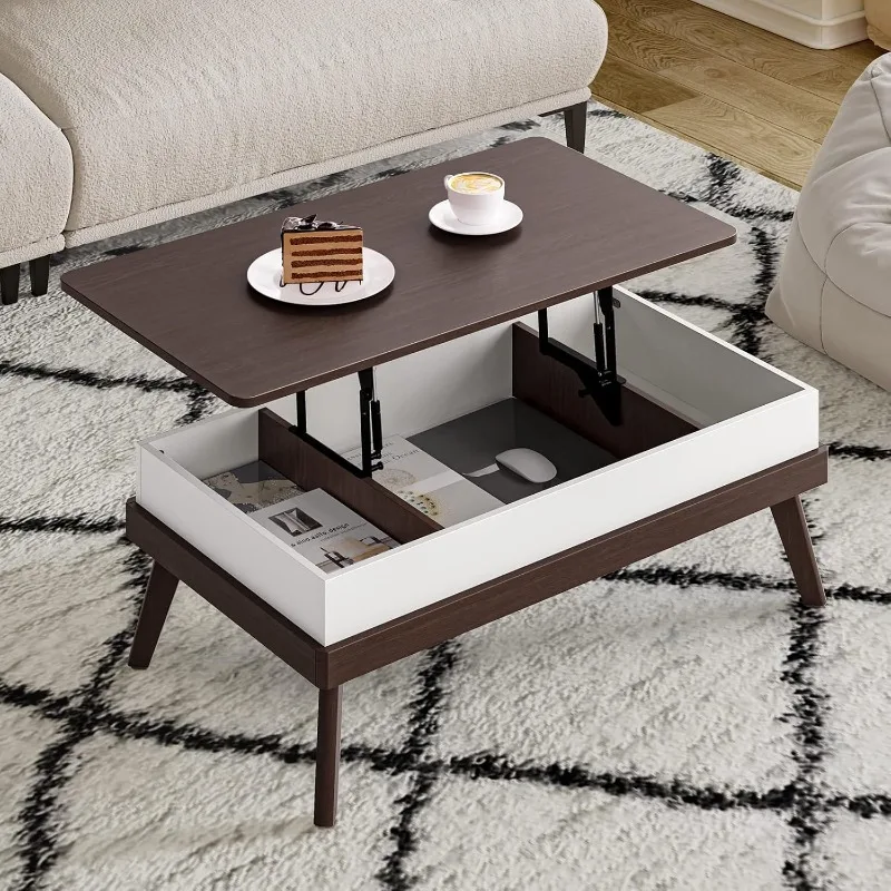 

Lift Top Coffee Table, Ten Minute Install Coffee Table Center Table with Hidden Storage Compartments, Espresso