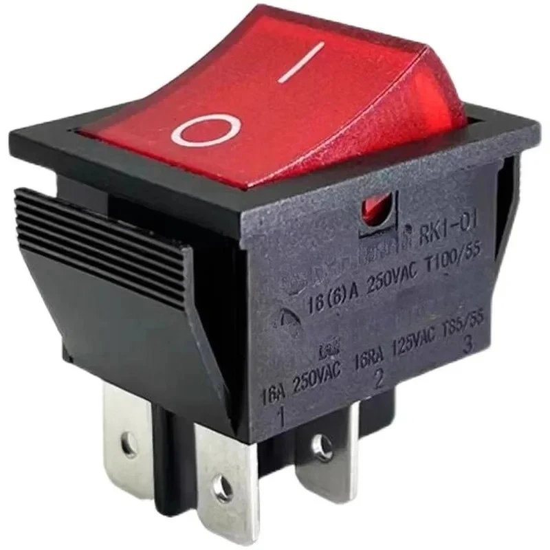 (For SOKEN) Rocker Switch RK1-01 with Light, 4 Pins, Silver Contact