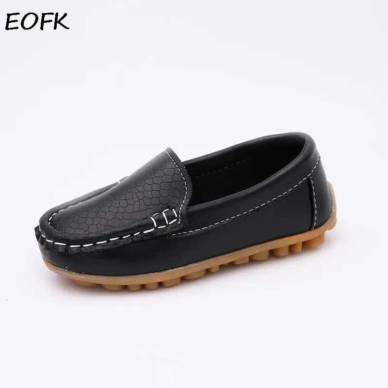 EOFK Fashion Soft Kids Shoes For Baby Toddlers Boys Girls Big Children School Loafers Casual Flats Sneakers Moccasins 21-38