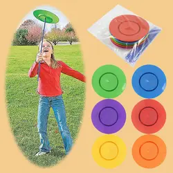 6pcs Plastic Spinning Juggling Plates Sticks Props Balance Skills Magic Circus Toys Performance Props Kids Skill Toy Balance Ski