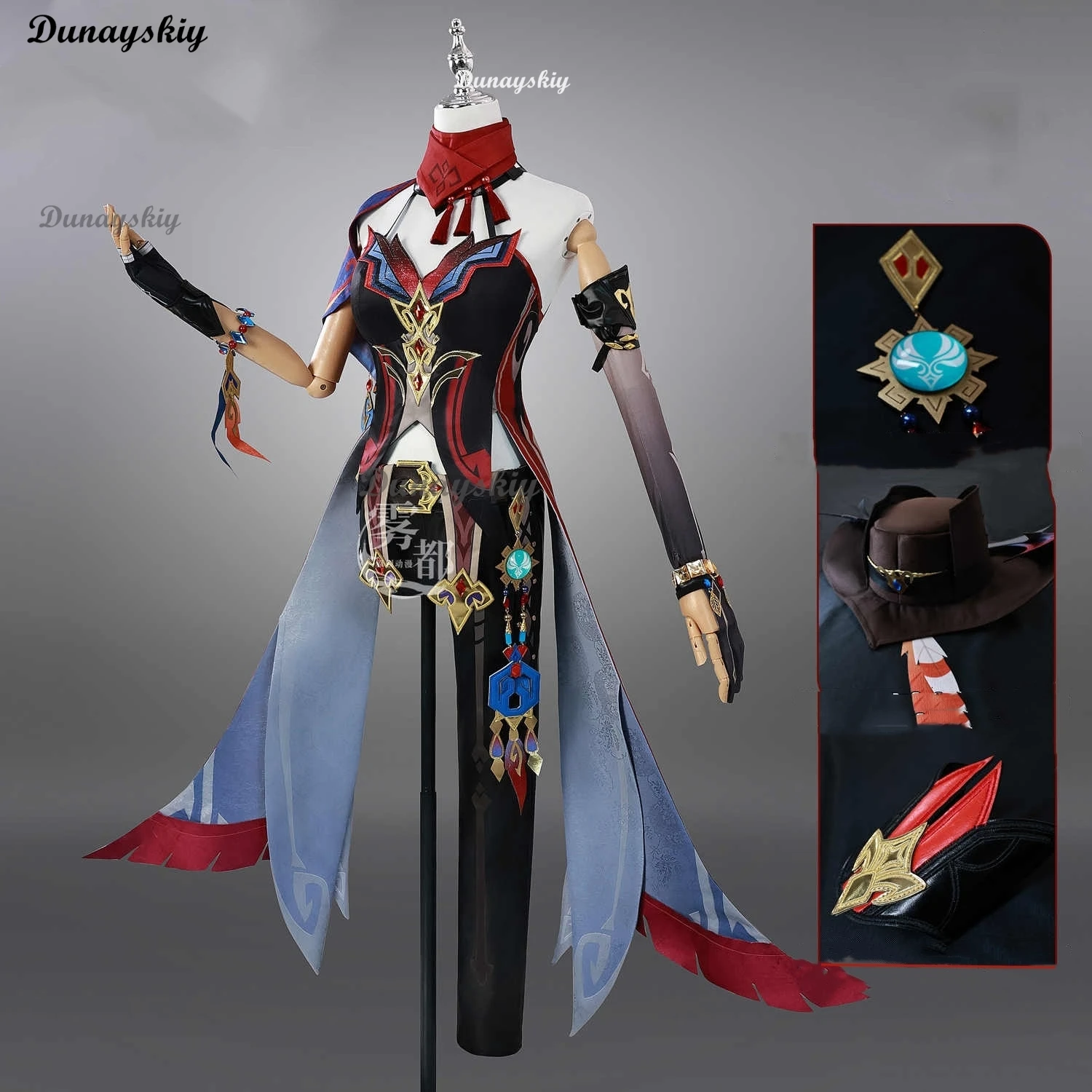 Chasca Cosplay Game Genshin Impact Role Costume Wig Women Chasca Lore Uniform Dress Hat Set Halloween Party Outfit Woman