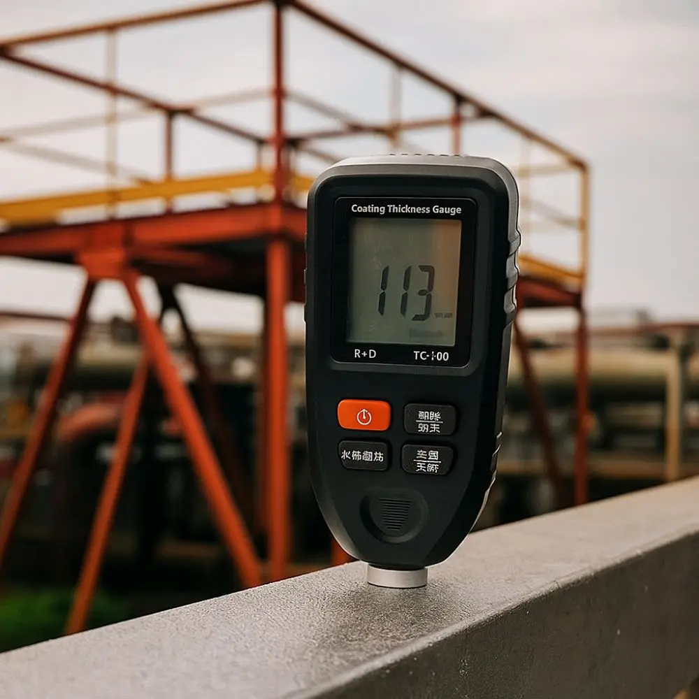 

Digital Paint Thickness Tester Automatic Manual Coating Thickness Gauge Backlight LCD Portable Film Thickness Meter
