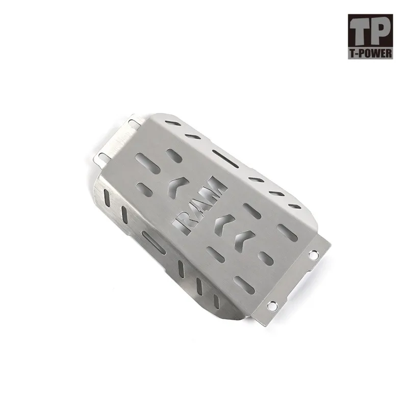 Para km 1/8 dodge ram 1500 rc crawler metal placa skid chassi armadura guarda proteção inferior bash placa rc atualização parte