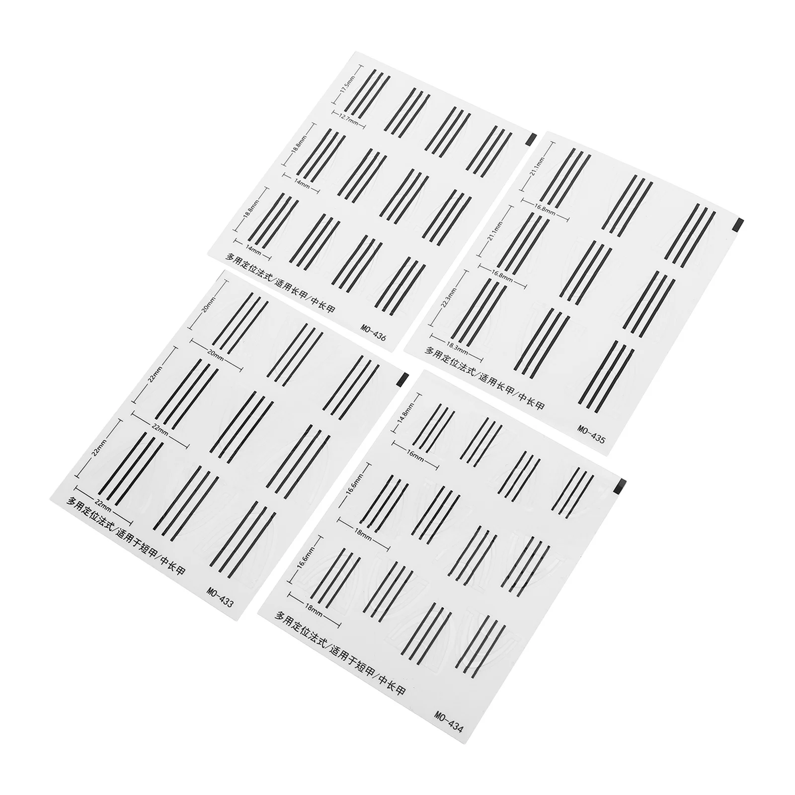 

4Pcs French Manicure Stickers Crescent Positioning Nail Art Stencils for Home Salon Easy Precise Nail Tips Guide Stickers