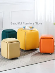 Storage Cube Combination Folding Stools Home 5 In 1 Sofa Soft Dining Stool Stackable Living Room Tea Coffee Table Make Up Chairs