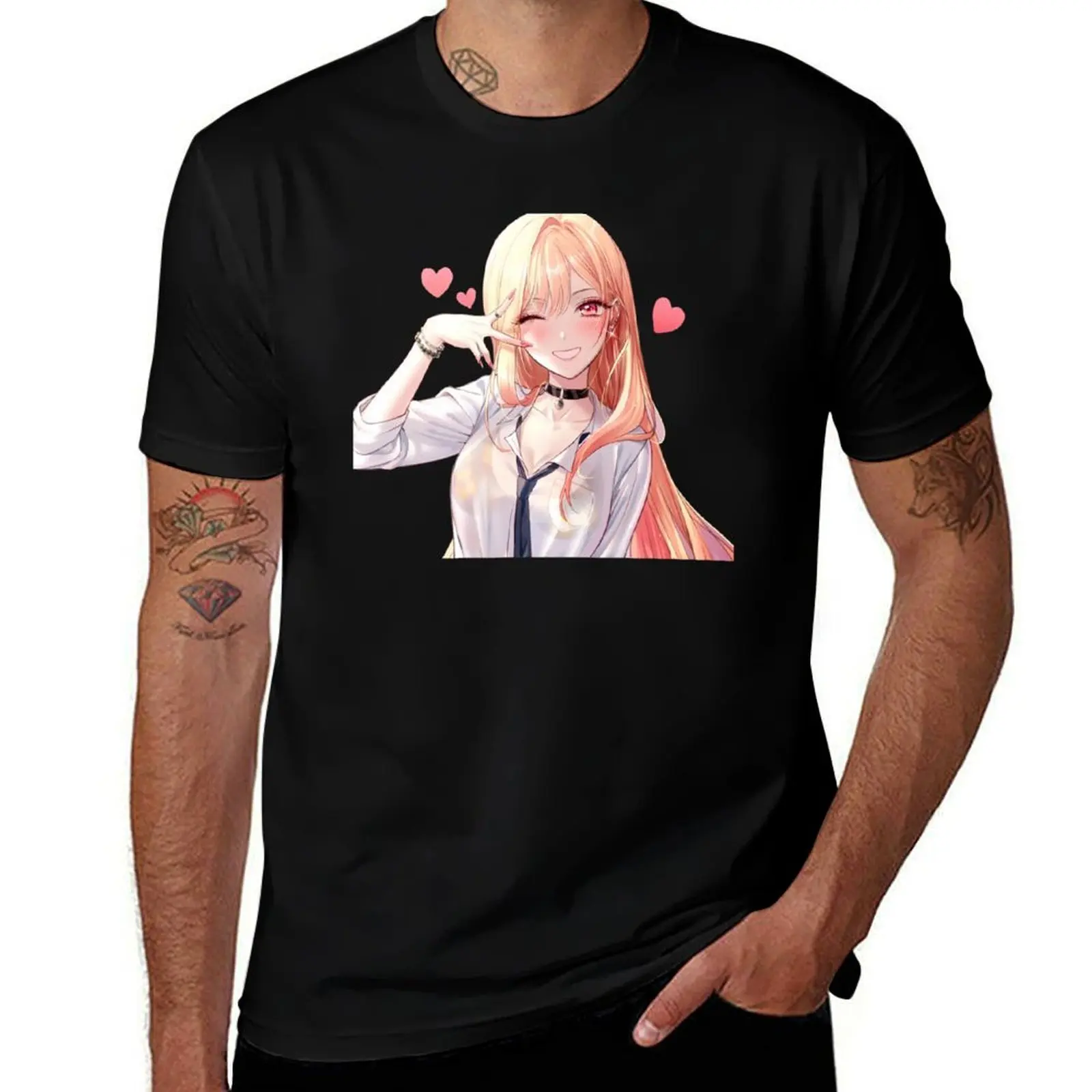 

Kitagawa Marin icon T-Shirt Man t-shirt for a boy anime stuff plain black t shirts men