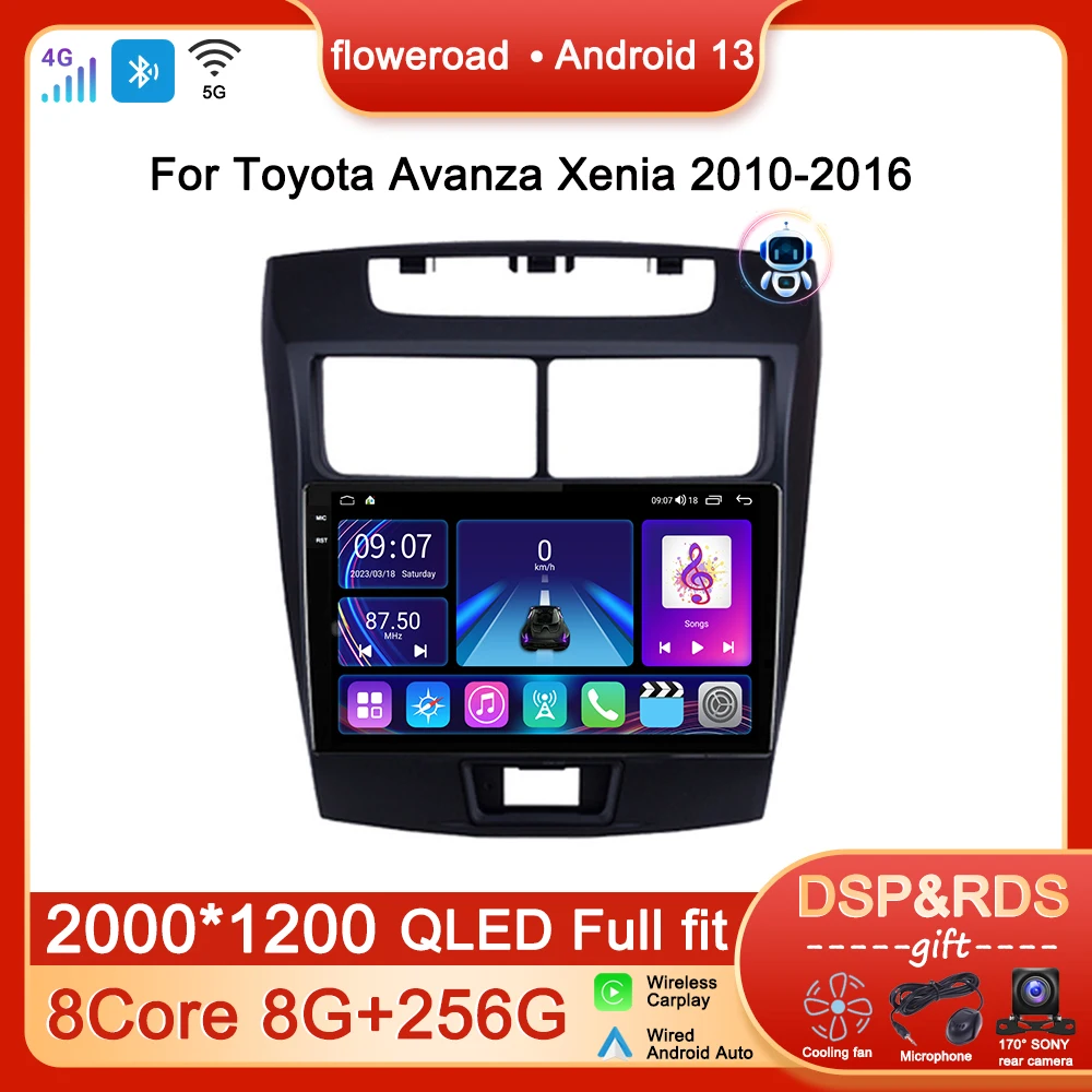 

Stereo Screen Android Auto Car Radio For Toyota Avanza Xenia 2010 - 2016 Multimedia Player Navigation GPS Apple Carplay NO 2 din