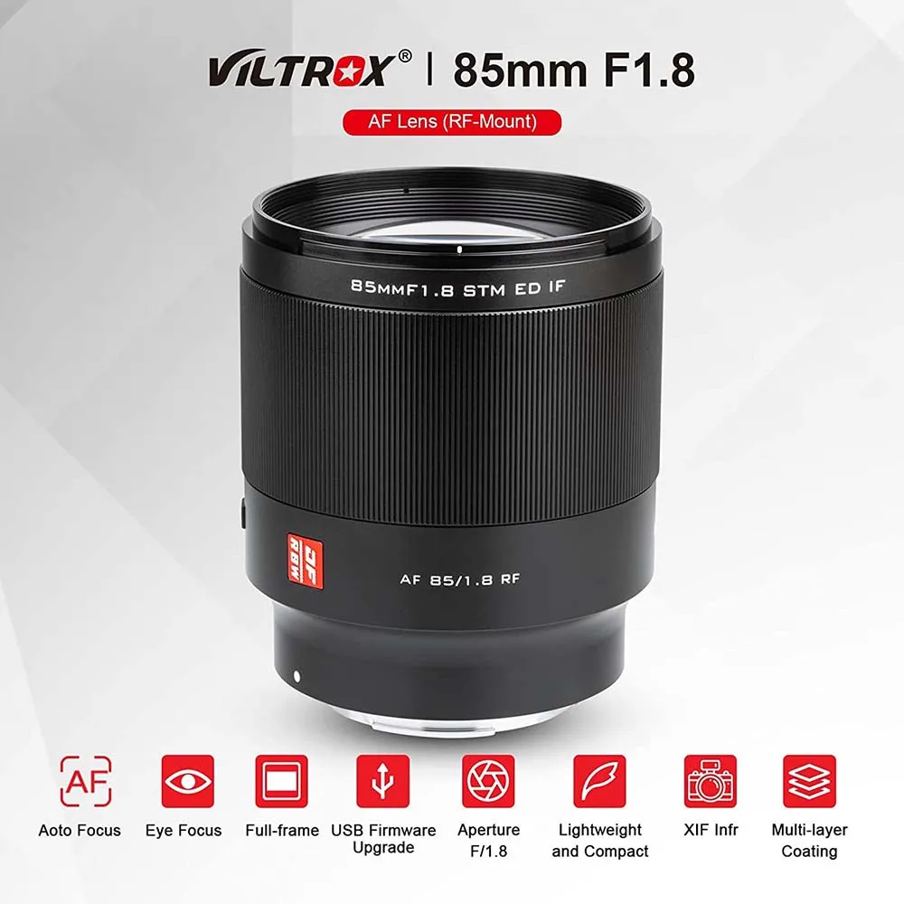 VILTROX 85mm F1.8 STM Sony Lens Full Frame Auto Focus Portrait Lens for Sony E mount Lens Fujifilm XF Nikon Z mount Camera Lens