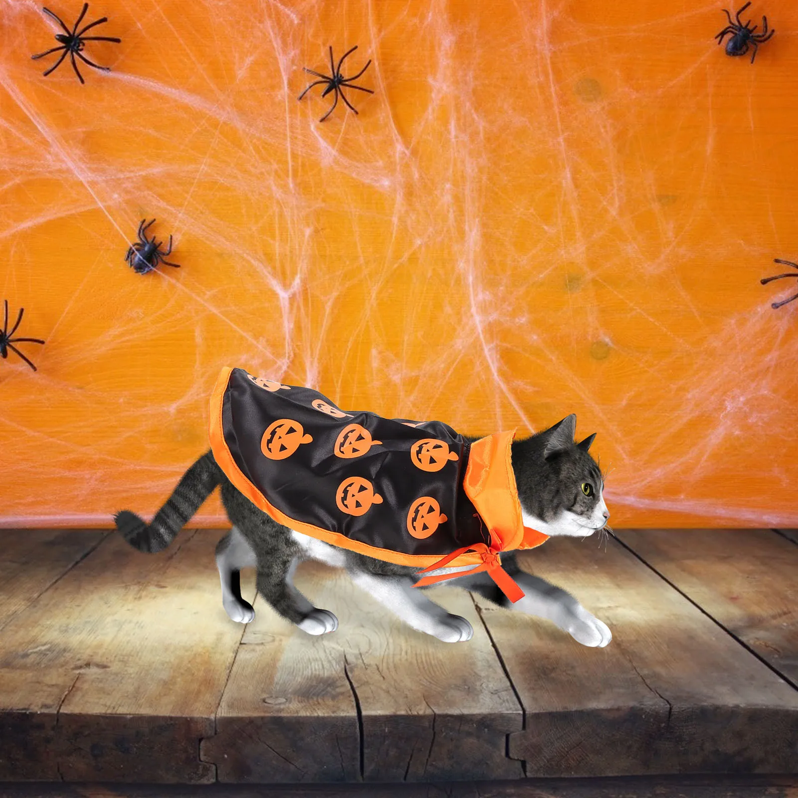 

1Pcs Halloween Pet Pumpkin Cloak Cosplay Costume Decorative Party Prop Dog Cat Pet Cloak Cat Cape Dog Halloween Costume Cape