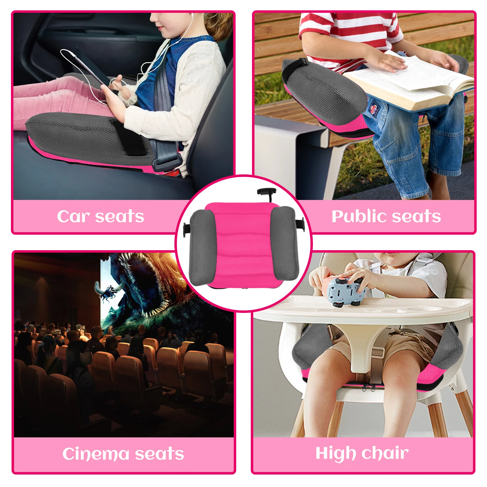 Car Inflatable Booster Seat PVC Universal Travel Portable Booster Cushion With Storage Bag For Kids Comfort and Safety Travel image 6