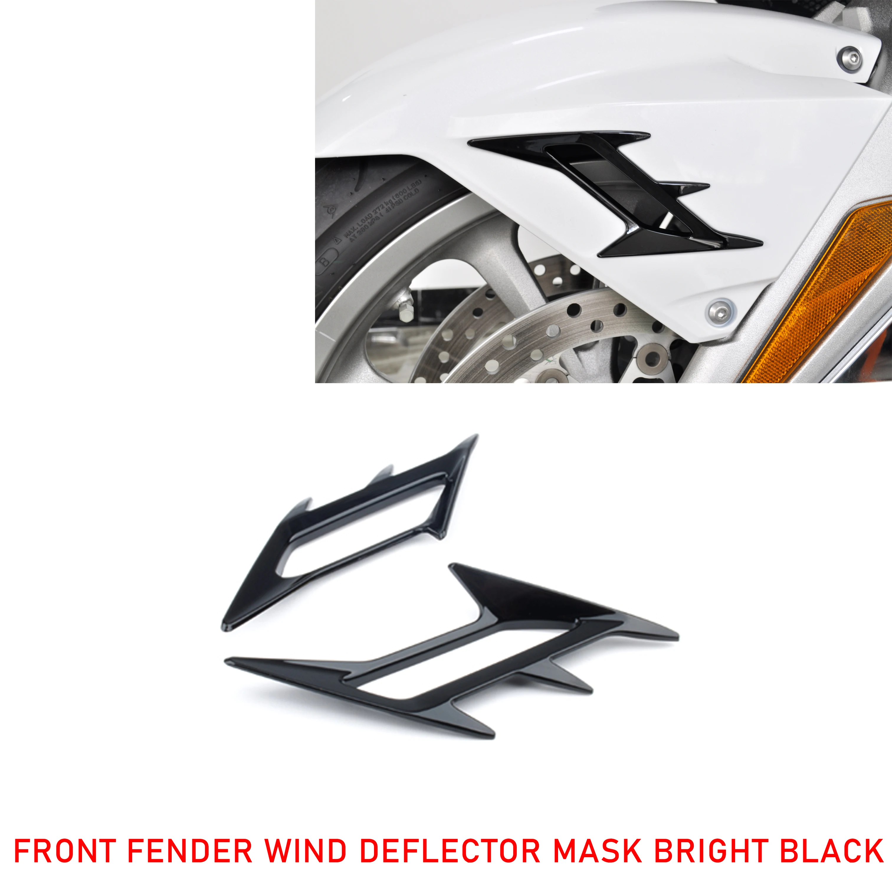 

Panical Motorcycle Accessories Front Fender Accent Decoration Trim For Honda Goldwing 1800 GL1800 F6B 2018-2023 Bright Black