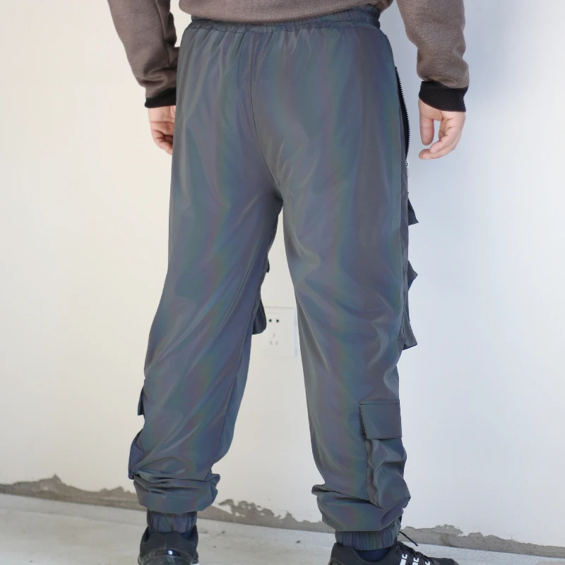 Multifunction Tactics Colorful Reflective Pants Men Overalls Multi-pocket Outdoor Sports Cycling Motorcycle Road Safety Trousers