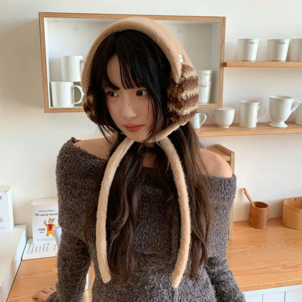 شخصية رشاقته الصوف Strappy الأذن إفشل يندبروف بلون محبوك غطاء للأذنين الدفء اليدوية حماية الأذن حزام يوميا #4