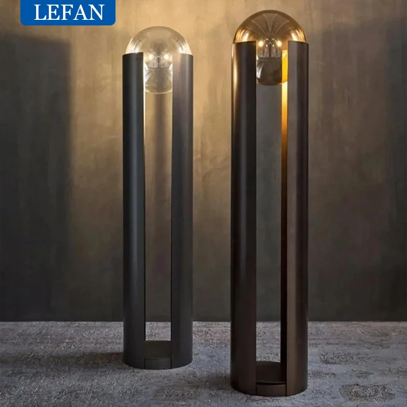 

Luxury led Floor lamp beside brass standing lamp Personality Glass ball Lamps Bedroom Living Room Study Decorative Lamp