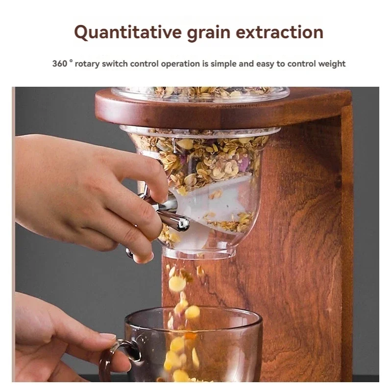 家庭用 220v ビュッフェレストランホテル無垢材シリアルマシンシリアルディスペンサー朝食ビュッフェシリアルディスペンサー