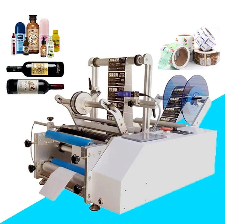 Semi Automatic Round Bottle Labeling Machine Factory price Round Bottle Labeling Machine