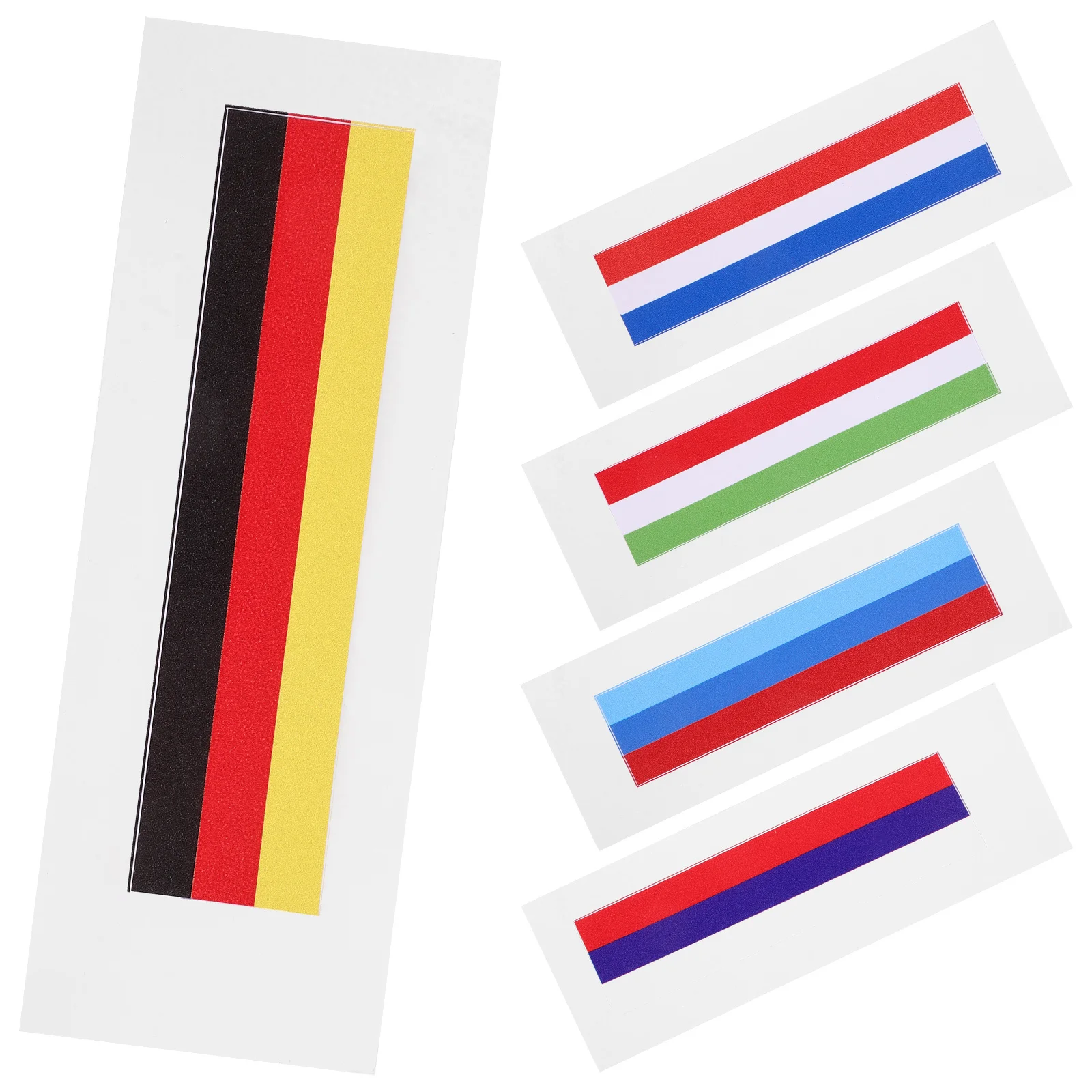 

5Pcs Car Steering Wheel Decals Flag Pattern Durable PVC Universal Auto Decoration Self-Adhesive Sticker Car Accessories