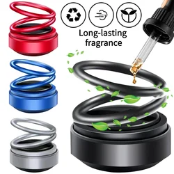 Solar Car Air Freshener Car Perfume Suspension Rotating Car Solid Perfume Aromatherapy ABS Double Ring Car Decoration