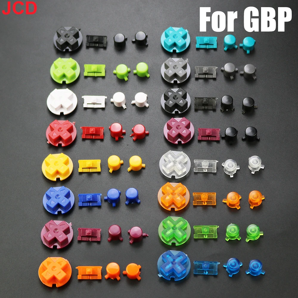 JCD 1 Set Colorful Replacement Buttons Set Replacement For Game boy GBP Console On Off Button A B Buttons D Pads Replace