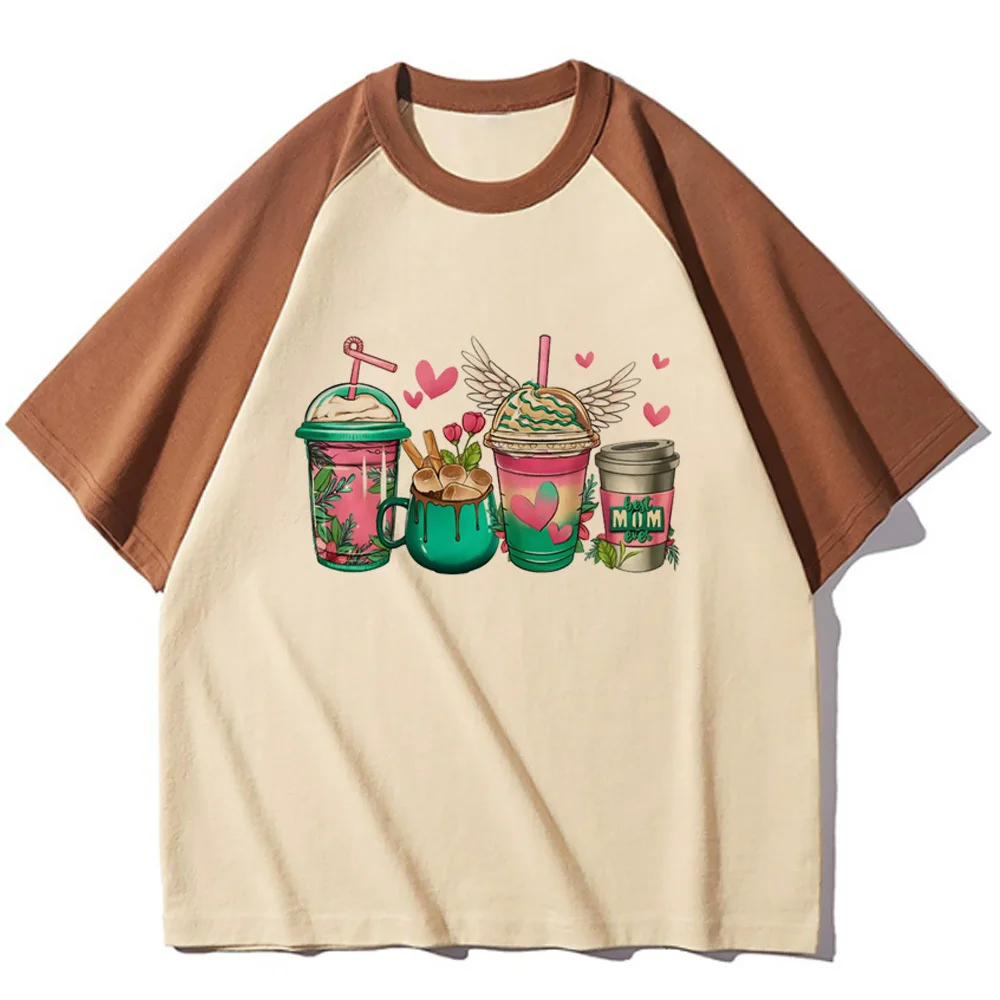 

Watermelon Coffee t-shirts women graphic summer Tee girl designer y2k comic clothing