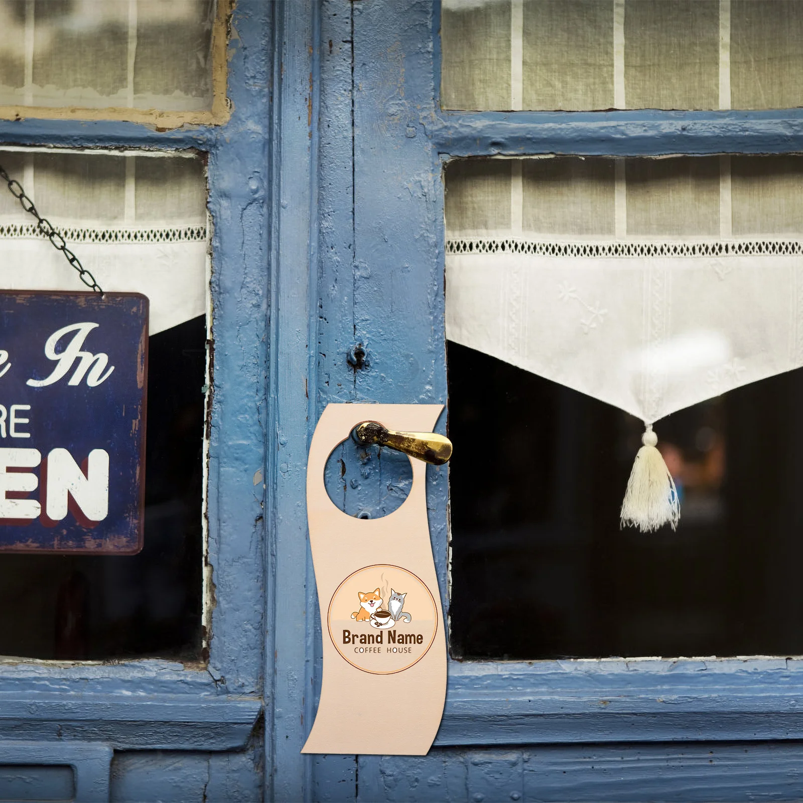 

10pcs Wooden Sign Natural Diy Hanging Pendant For Door Decoration Craft Home Decor Doorknob Blank Plaque Wood Handicraft