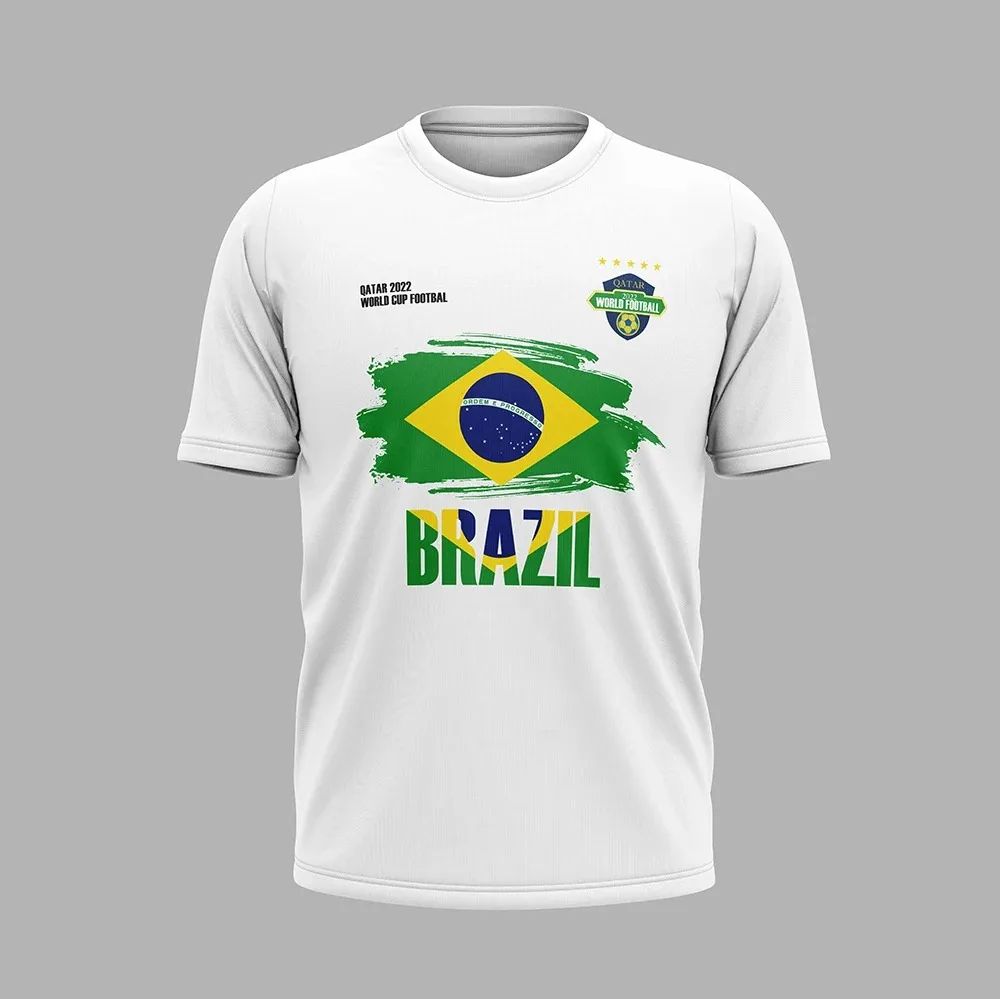 Kids Adults T Shirt Fashion Print Brazil Summer Short Sleeve Baby Boys Jersey Tee Shirts Sports Harajuku Boy Girl Clothing Tops