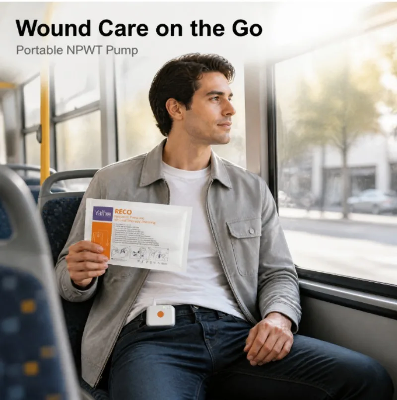 Portable NPWT Pump System Negative Pressure Wound Therapy Wearable Device for Commuting on The Go
