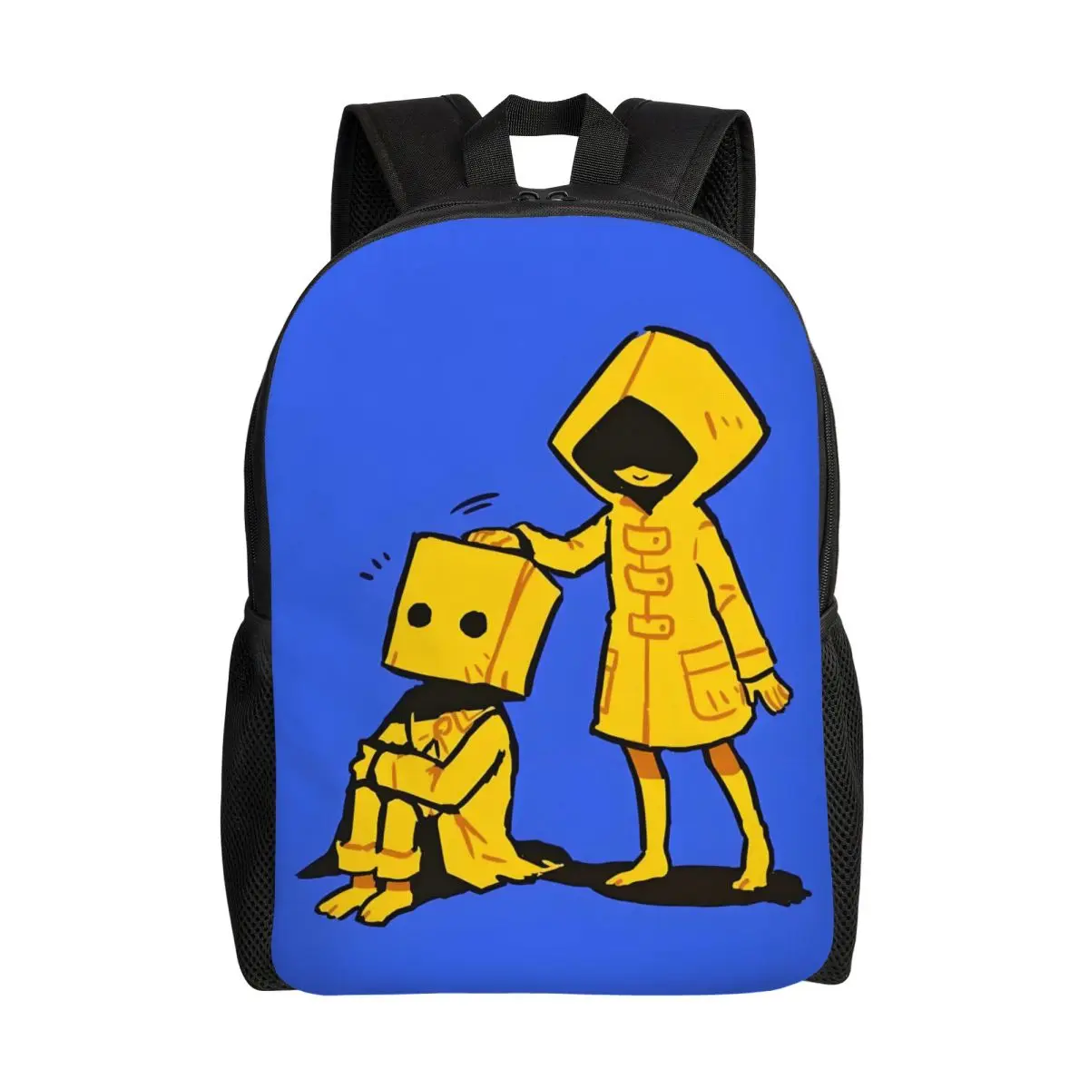 

Custom L-Little Nightmares Anime Backpack for Girls Boys College School Travel Bags Men Women Bookbag Fits 15 Inch Laptop