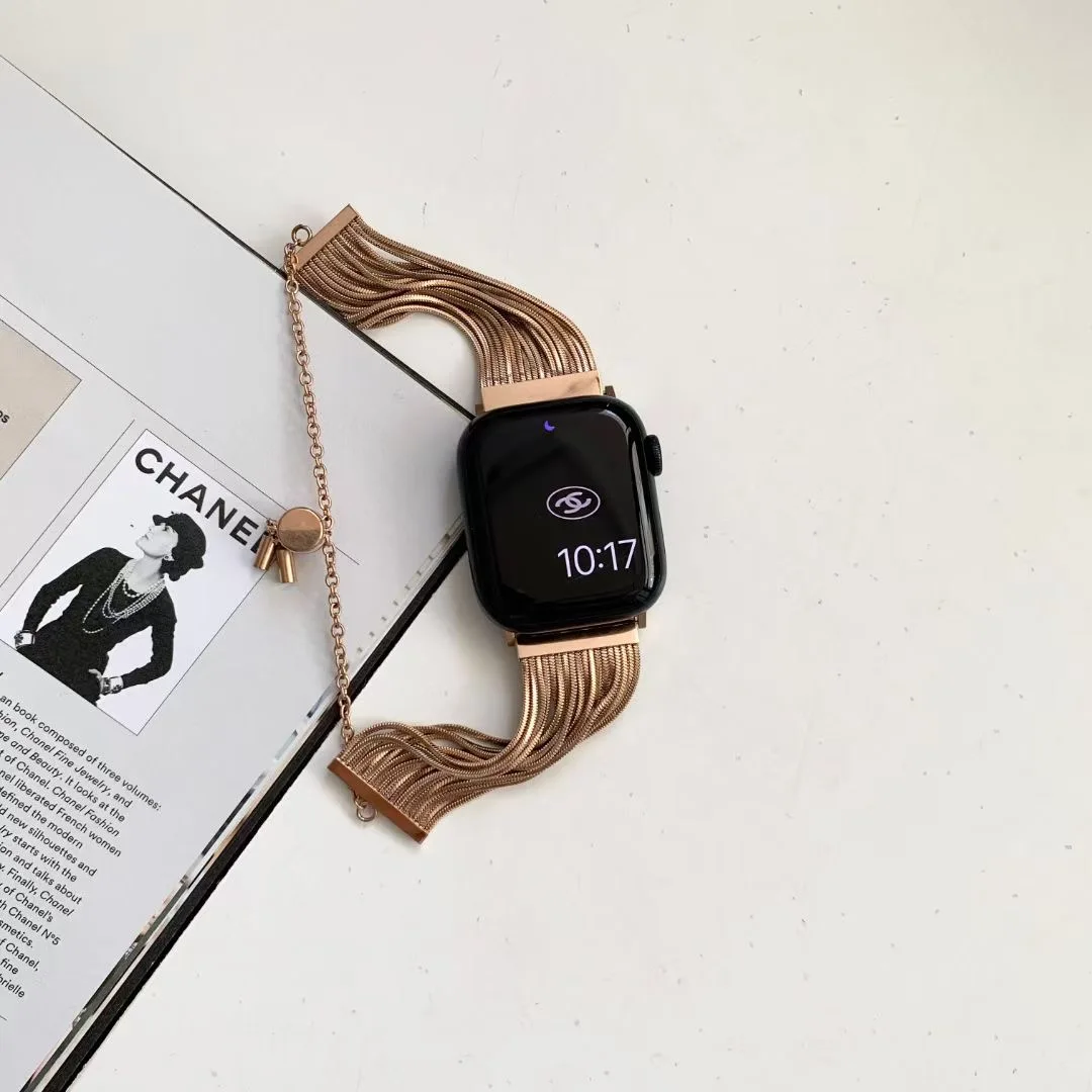 Stainless Steel Bracelet for Apple Watch Band 40mm 49 42 44  45 38 41 Watch Strap for IWatchband 8 6 5 4 SE Apple Watch Series 7