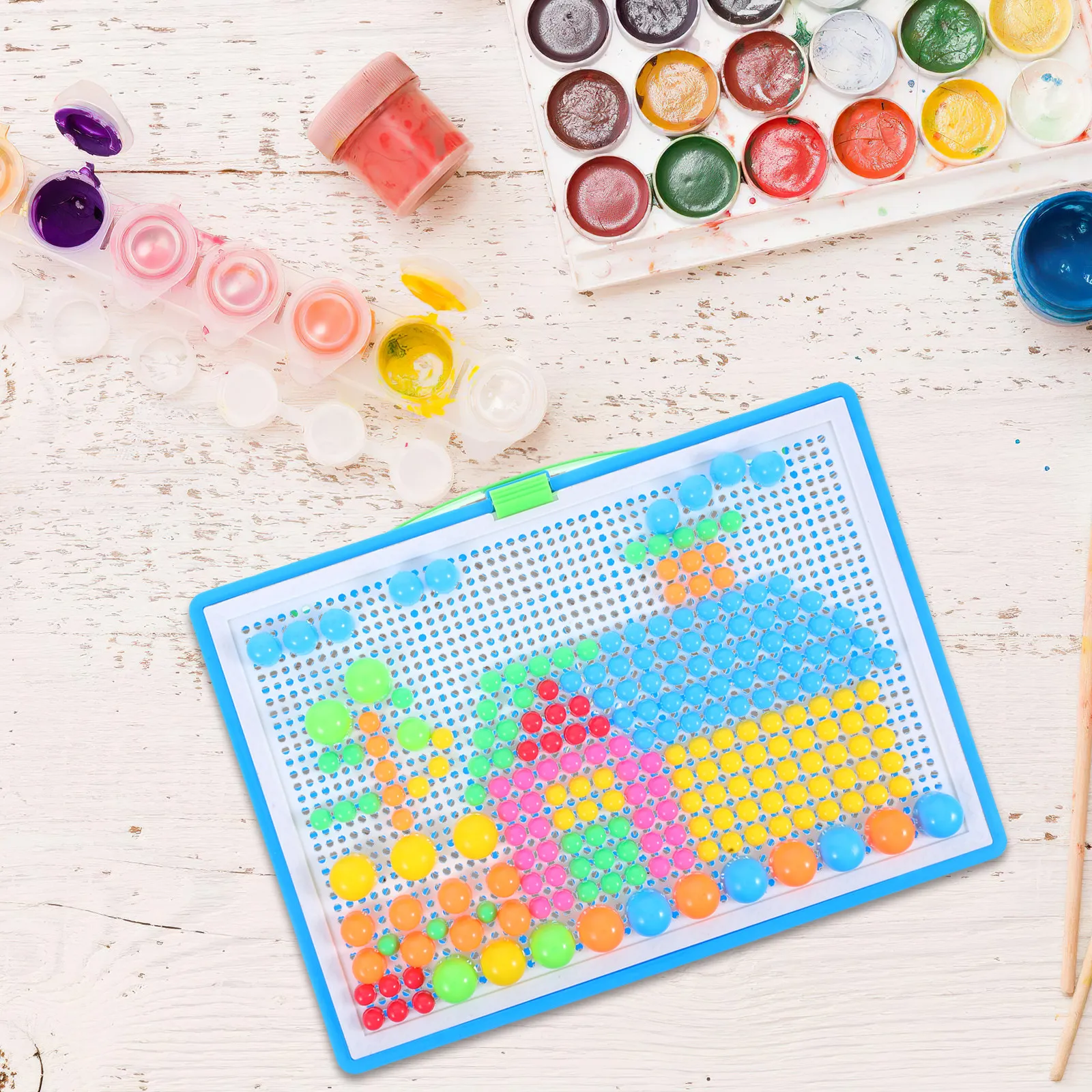 

1Set Mushroom Nail Puzzle Pegboard Creative Educational Set 7 Colors 3 Sizes Kids Hand Eye Coordination Game Pegboard Puzzle