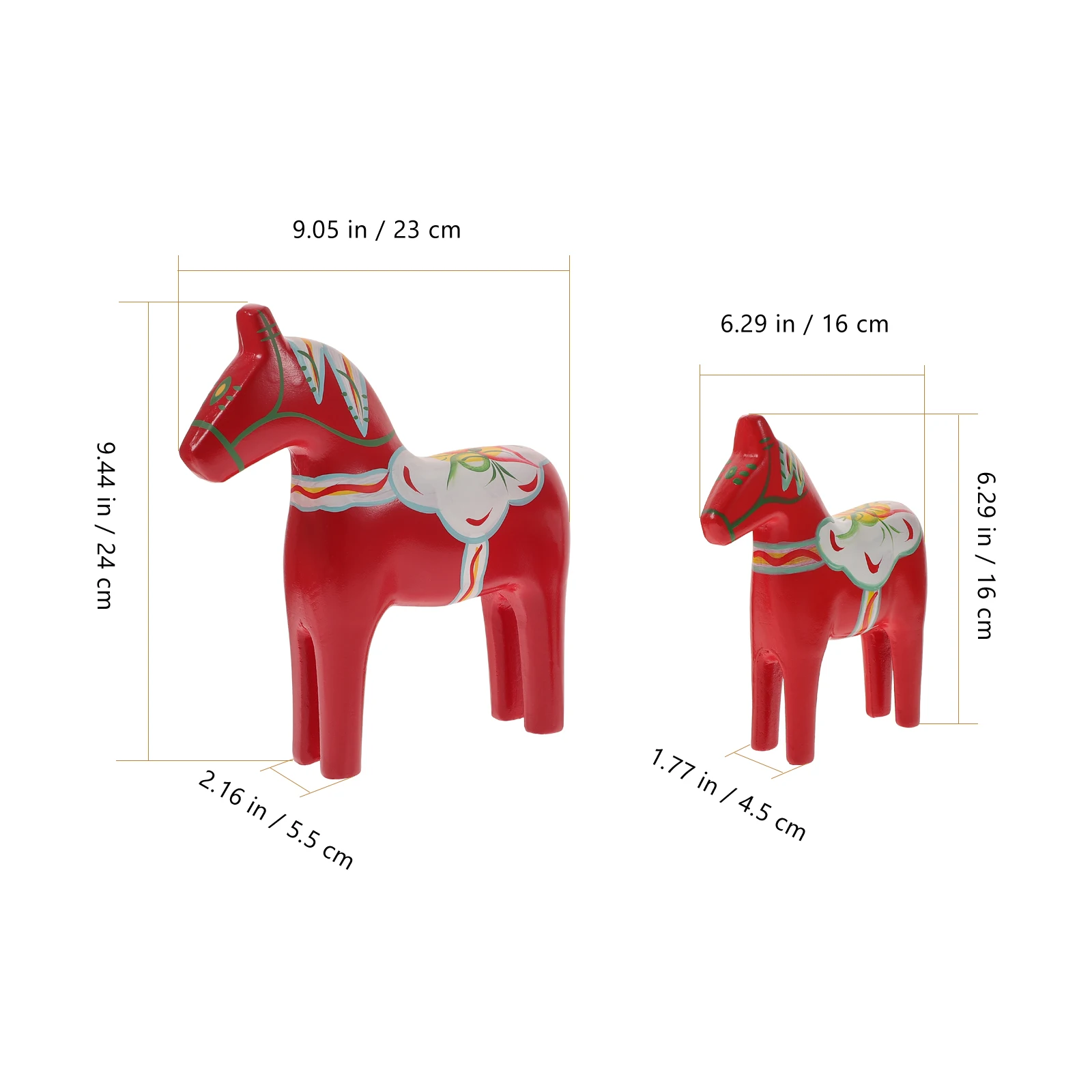 

Red Ornaments Horse Statue Statues Home Decor Simple Mini and Figurines Wooden Decoration Decorative Living Room Animal