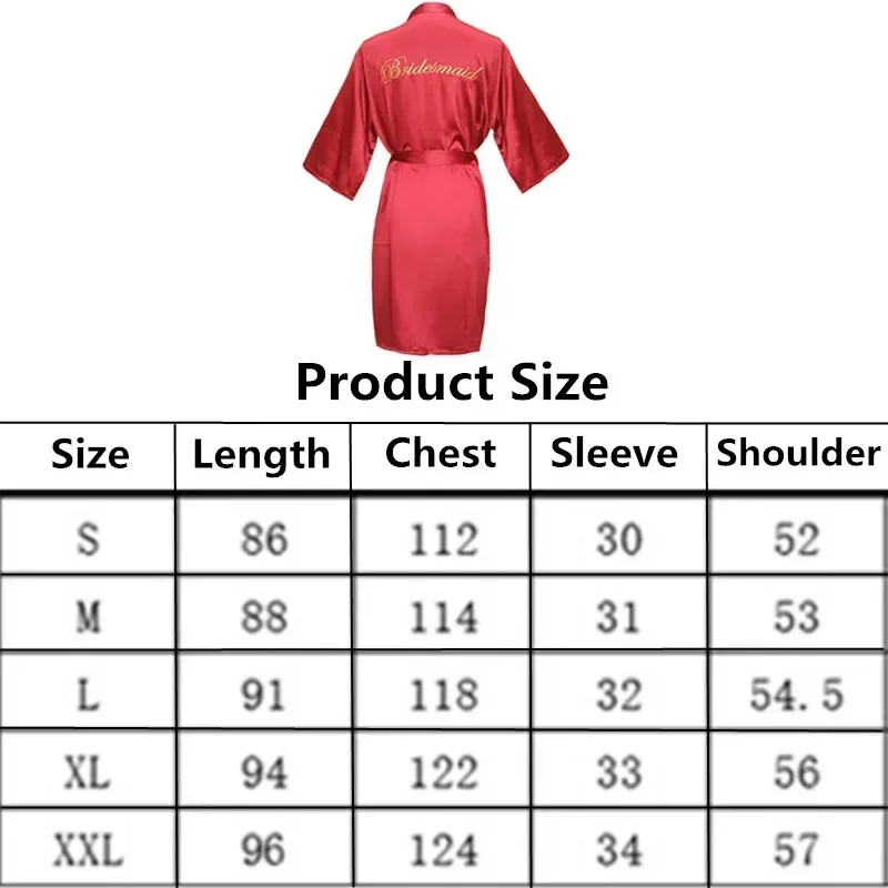 Wedding Bride Bridesmaid Robes for Women Bridal Party Gifts Team Dress Gown Silk Satin Sleepwear Kimono Sexy Summer Bathrobe