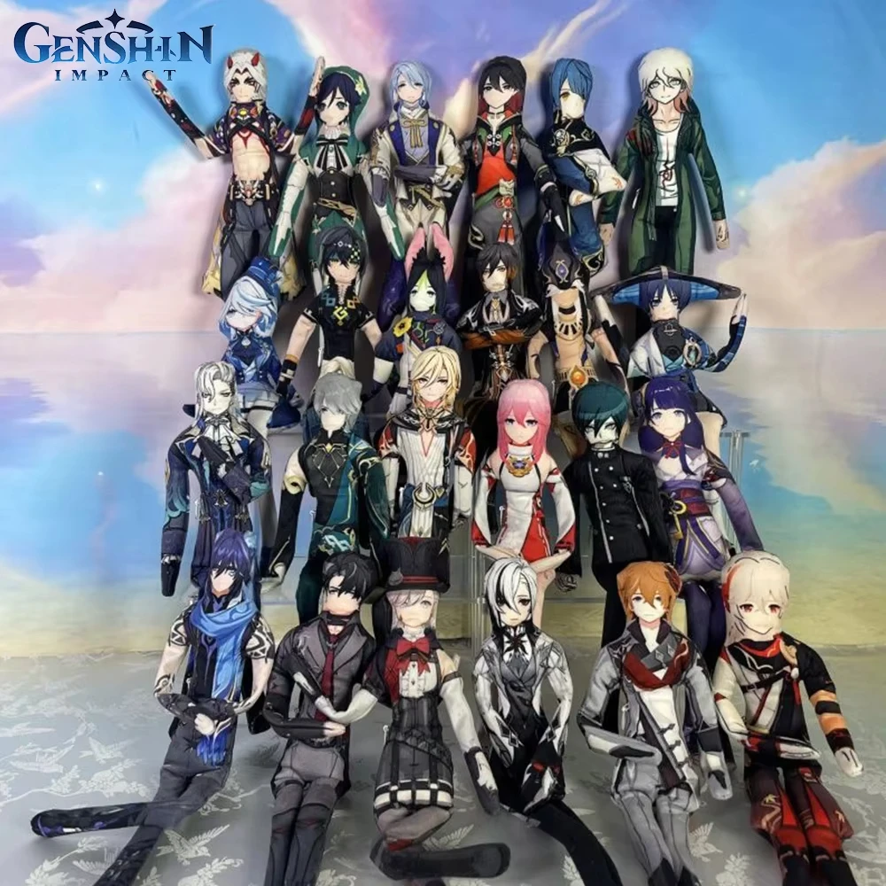 Genshin Impact Xiao Wanderer Kinich Wriothesley Cosplay Plush Doll Stuffed Figure Abstract Joint Twistable Dolls Game Party Prop