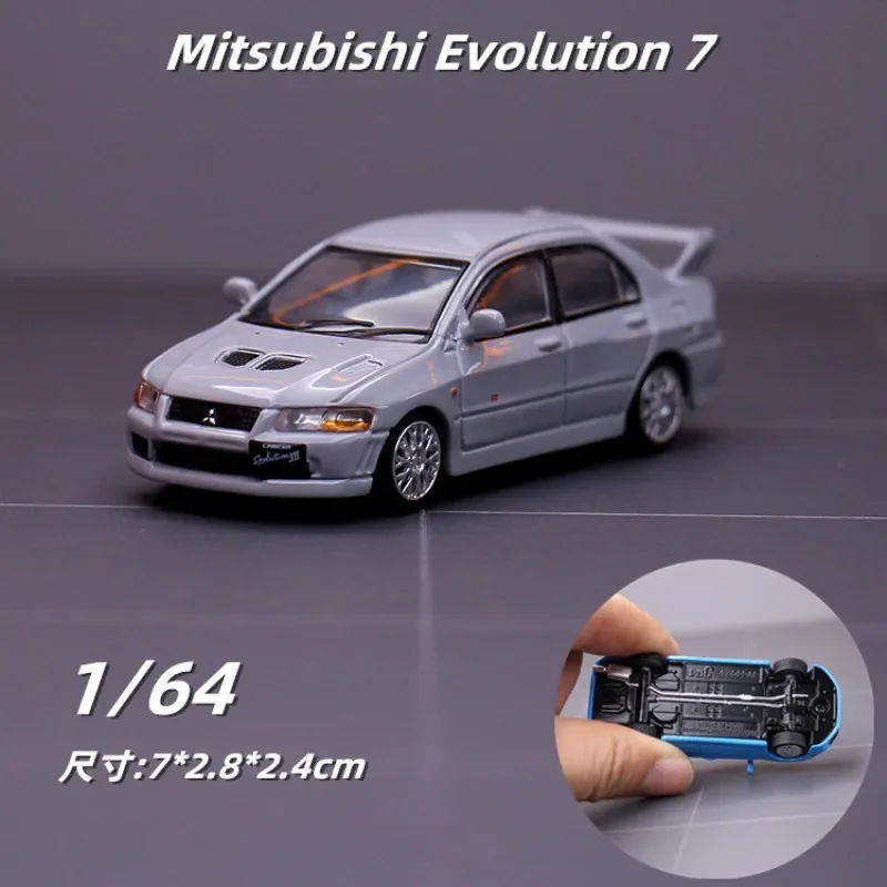 

JKM 1/64 Mitsubishi EVO 7 Alloy Sports Car Model Diecast Vehicles Model Shock-absorbing sliding Simulation Collectibles Toy