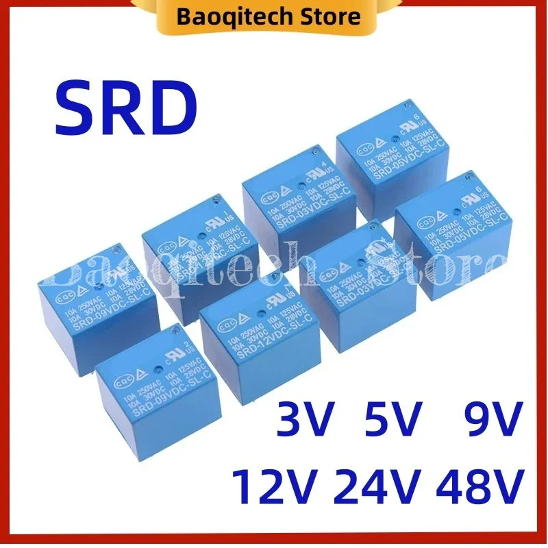 10 20 шт. Силовое реле SRD SRD-03VDC-505VDC-09VDC-12VDC-24VDC-SL-C