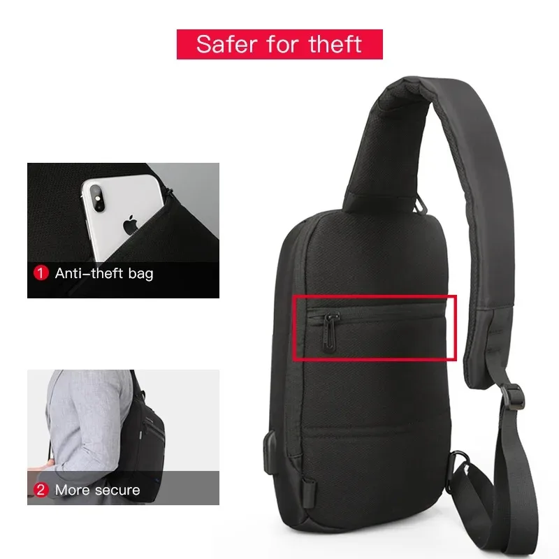 Imagem -03 - Kingsons Mochila de Ombro Único para Homens e Mulheres Mini Mochila Impermeável Laptop Pequeno Correndo Equitação 101