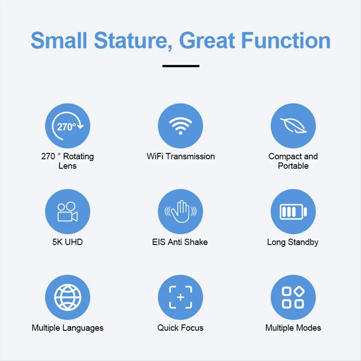 5K Portable Video Camcorder Anti-Shake 270 Rotatable Vlog Wifi Travel Recorder Sport Action Camera with Microphone