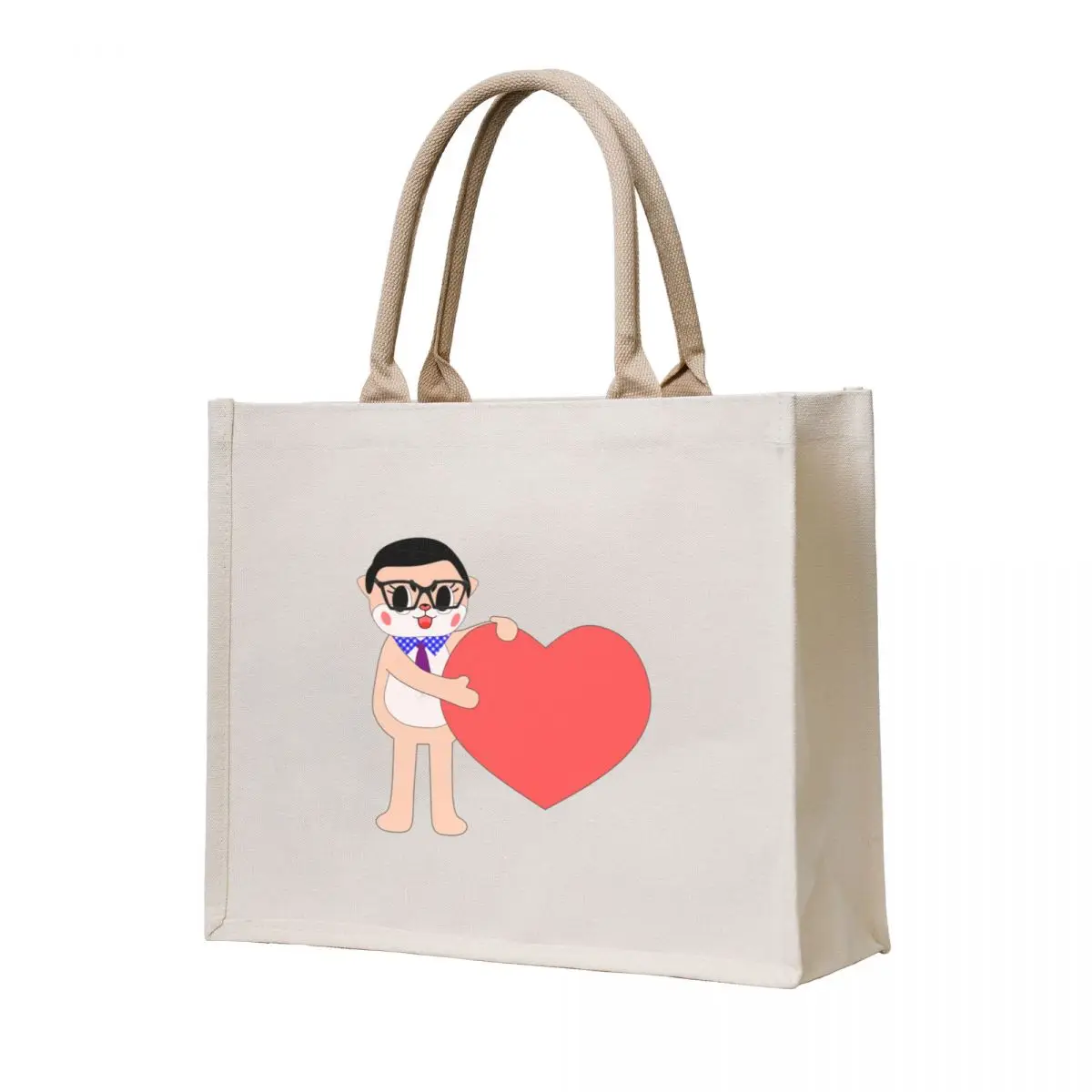 

Chiijohn Heart Tote Bag Women's shopper tote bag screen custom fabric bag