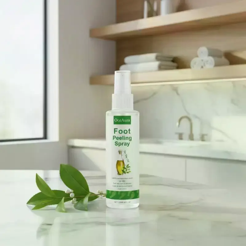Foot Moisturizing Hyaluronic Acid Tea Tree Oil Salicylic Acid Smooth Feet Callus Remover Exfoliator OceAura Foot Peeling Spray