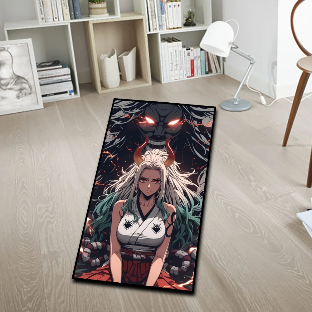 One Piece Animes Rug Shanks Yamato Luffy Figure Popular Style Nika Customize Cartoon Rug Handmade Carpet Area Rug for Home Decor