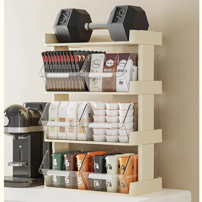 

Настольный органайзер, прозрачная стойка для чая, полка для хранения капсул для хранения кофе и закусок