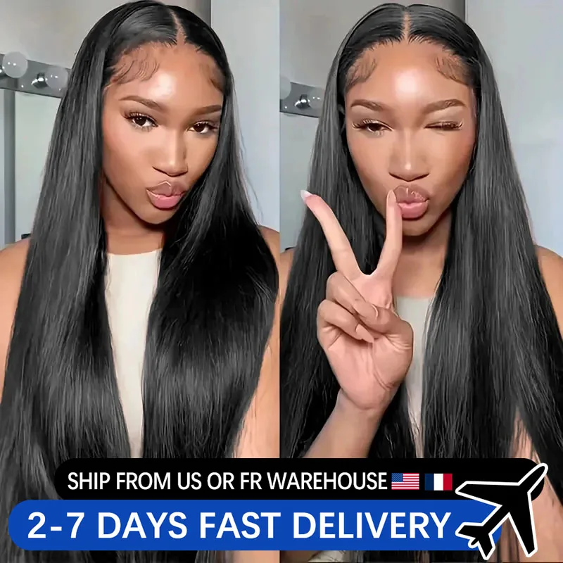 30 Inch Bone Straight 13x6 Lace Frontal Human Hair Wigs Pre Plucked 13x4 Lace Front Wig For Women Brazilian Remy with Baby Hair