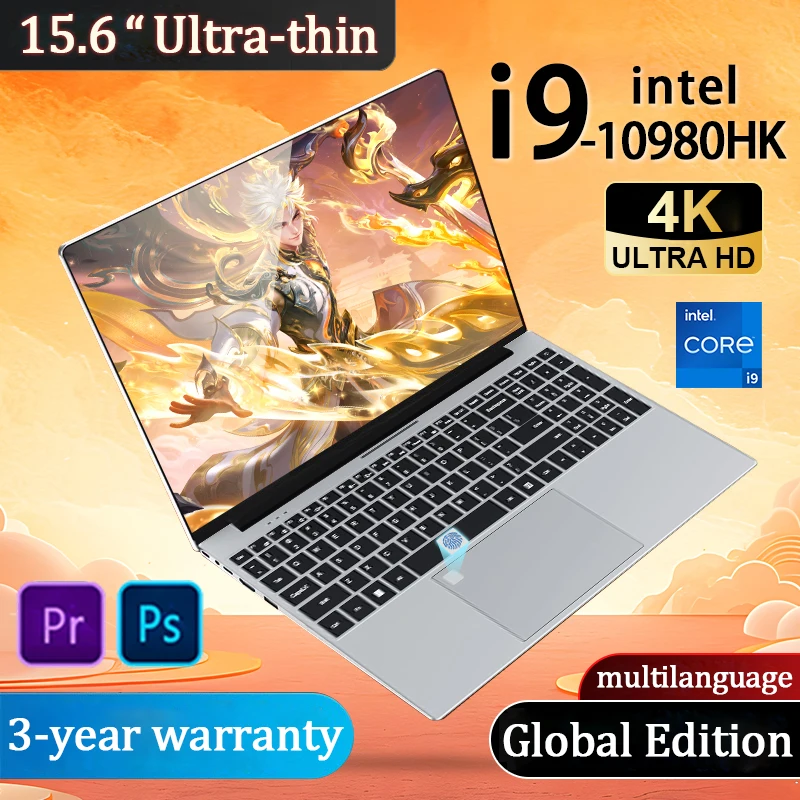 

15.6 inch Gaming Laptop Windows 11 Pro intel Core i9 10980HK Laptops 16GB DDR4 1TB 2TB SSD 1920*1080 HD Office PC Gamer Computer