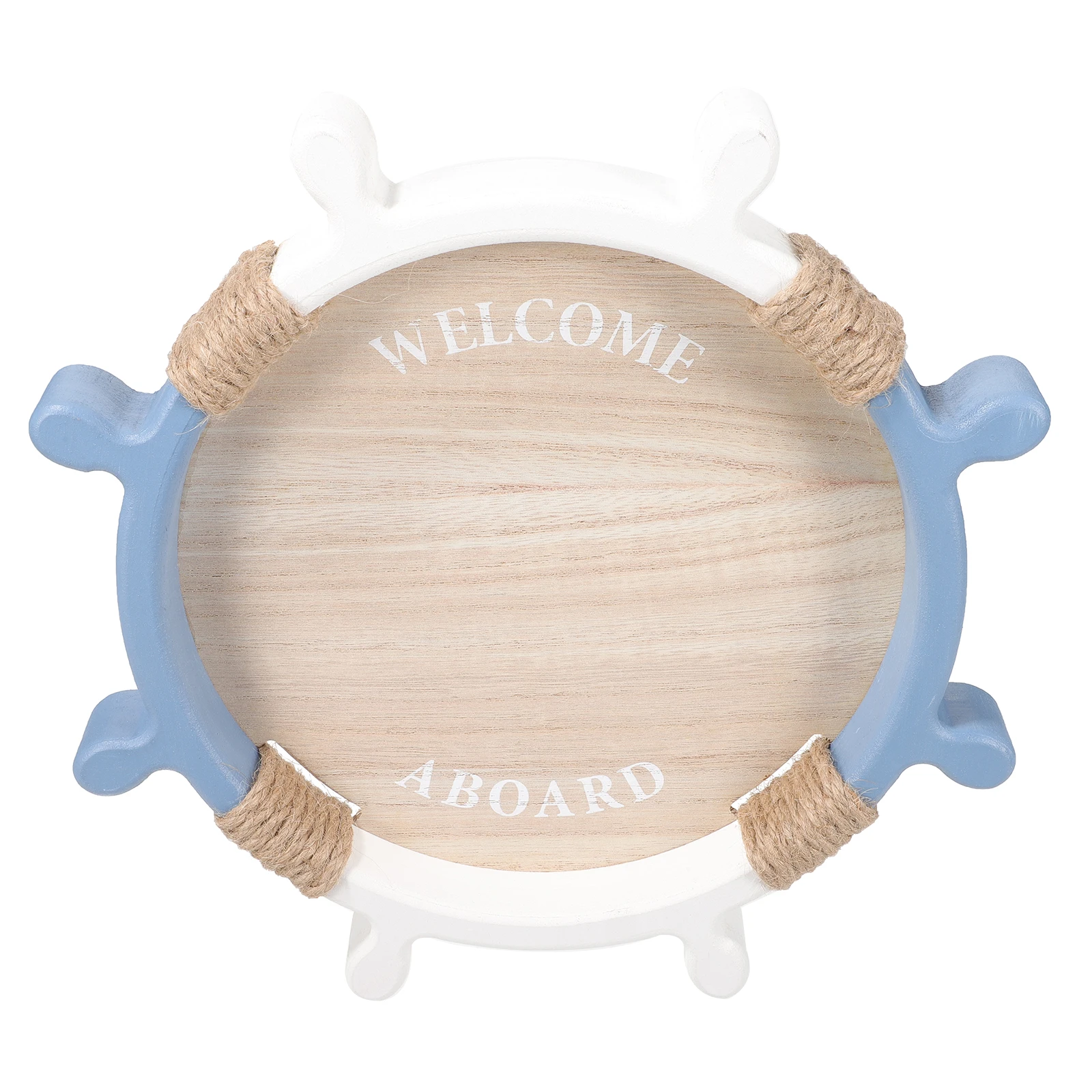 

Wooden Rudder Tray Beach Theme Home Party Coffee Table Smooth Surface Easy Clean Fruit Serving Storage Household