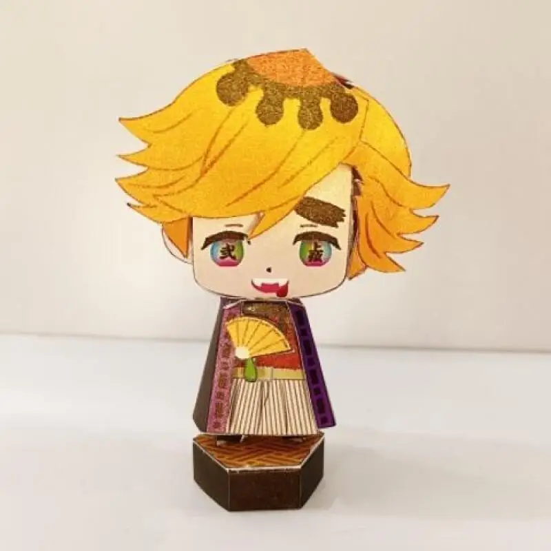 鬼滅の刃周辺グッズ 我妻善逸 ペーパークラフトフィギュア 完成品 デスクトップオーナメント 漫画アニメーション クリエイティブ ホットセール 女の子向け ホリデーギフト