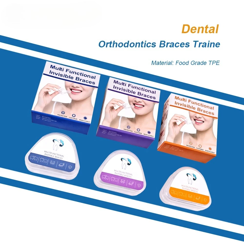 

3-ступенчатые стоматологические ортодонтические брекеты для зубов, невидимый силиконовый стоматологический 2026 устройство против храпа, коррекция зубов